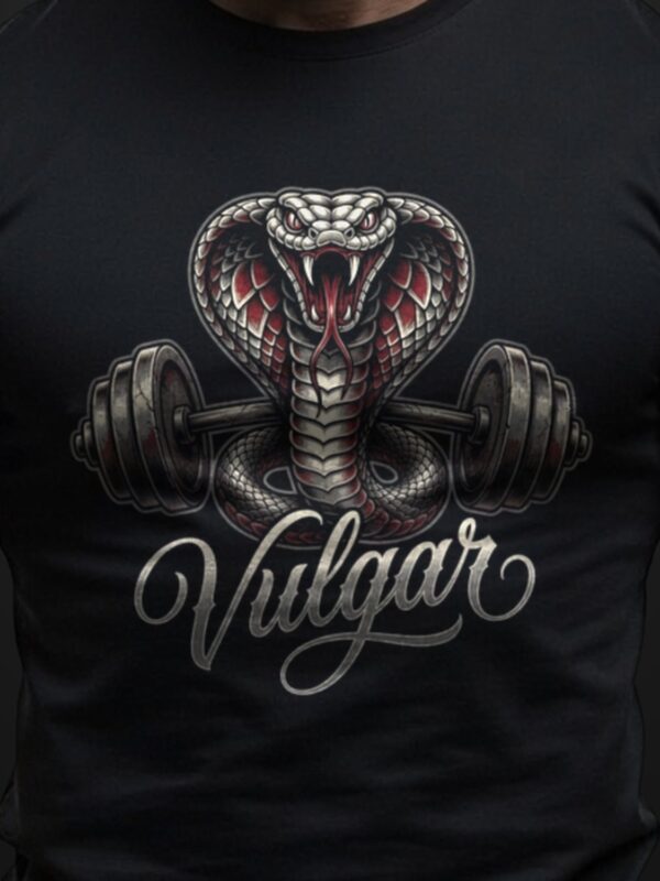 Close-up of the Cobra Press chest print